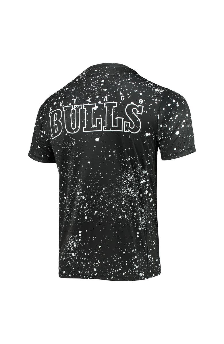 FISLL Men's Black Chicago Bulls Splatter Print T-Shirt, Alternate, color, 