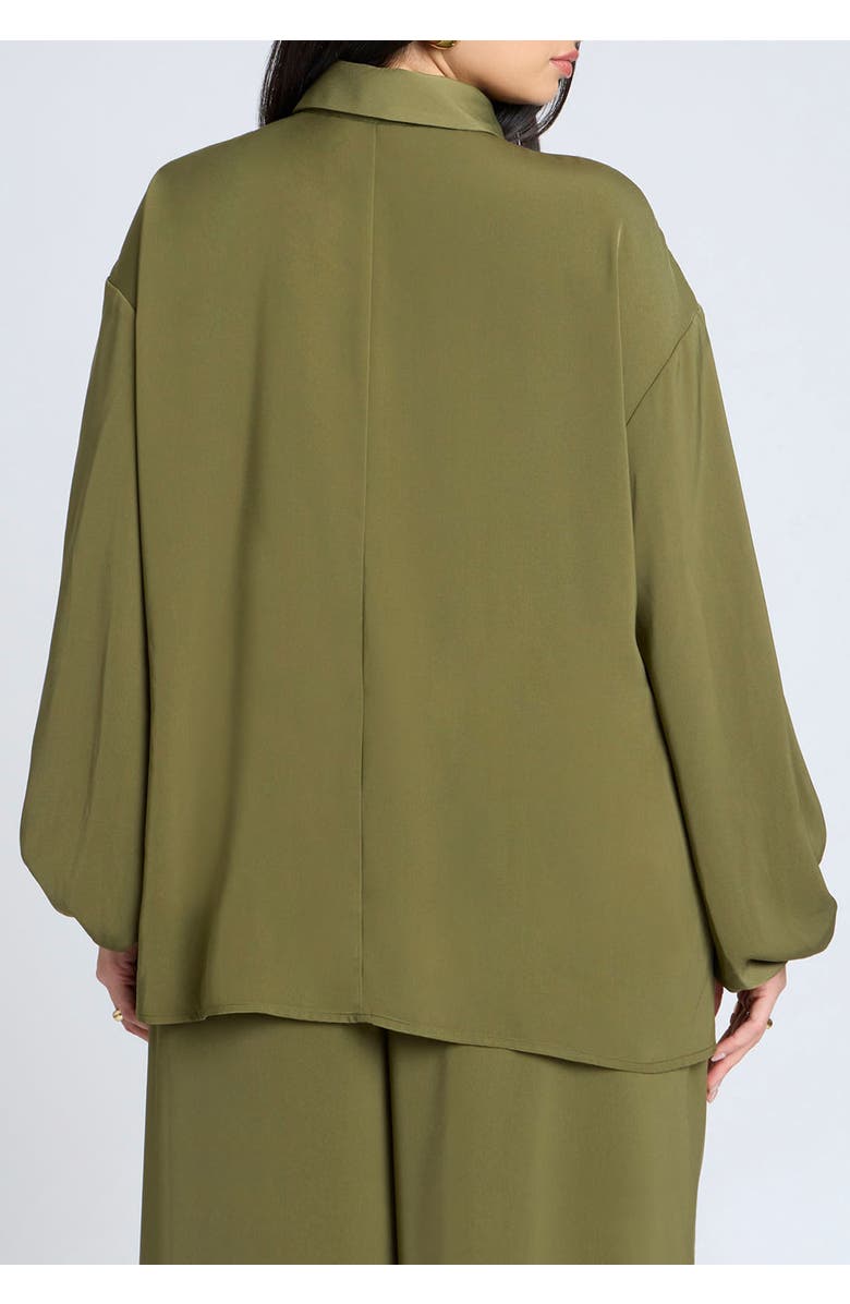 ELOQUII High Low Hem Tunic, Alternate, color, Bronze Green
