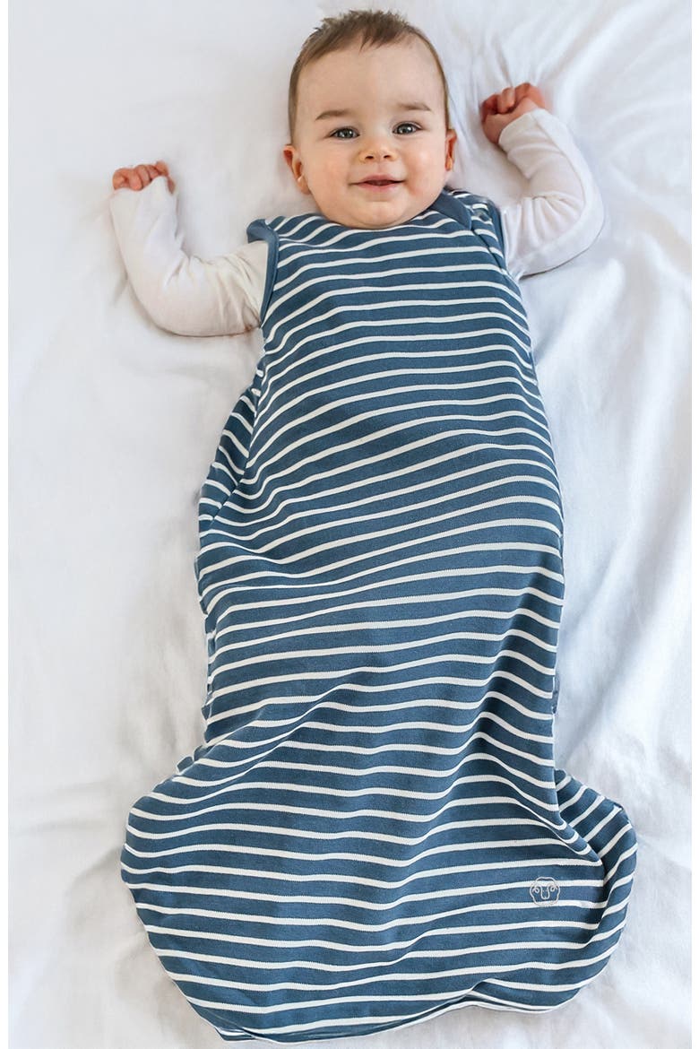 4 Season Organic Cotton & Merino Wool Wearable Blanket, Alternate, color, NAVY BLUE