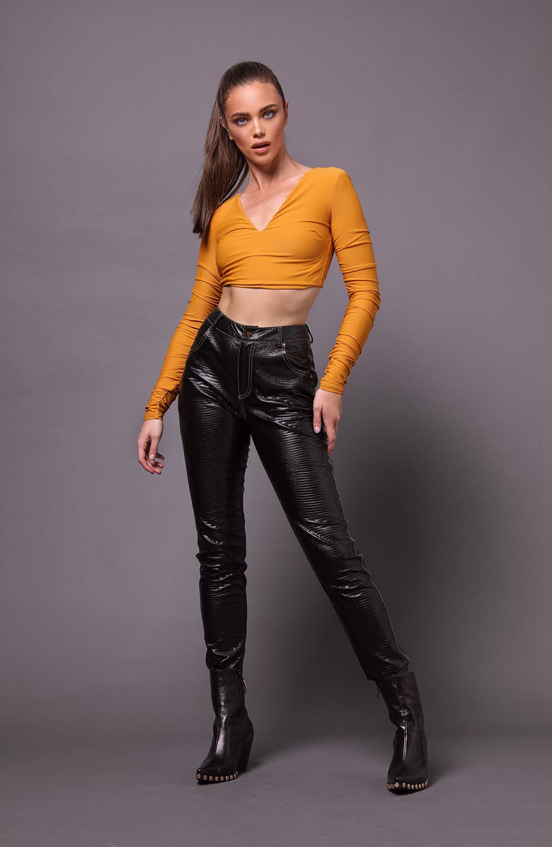 Tiger Mist Evelyn Faux Leather Pants, Alternate, color,