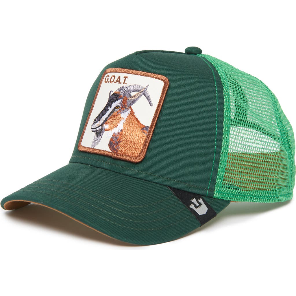 Goorin Bros . G.o.a.t. Patch Trucker Hat In Green