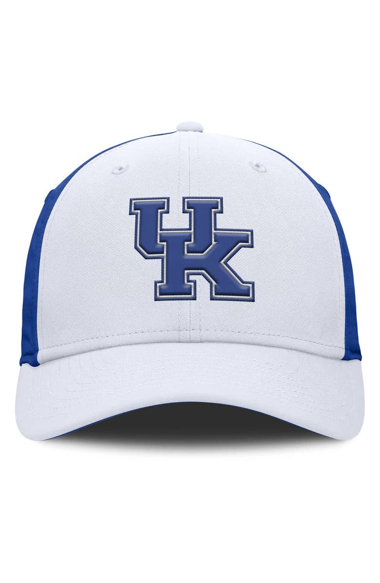 Nike Men's Nike White/Royal Kentucky Wildcats 2025 Sideline Rise Local Performance Flex Hat, Alternate, color, White