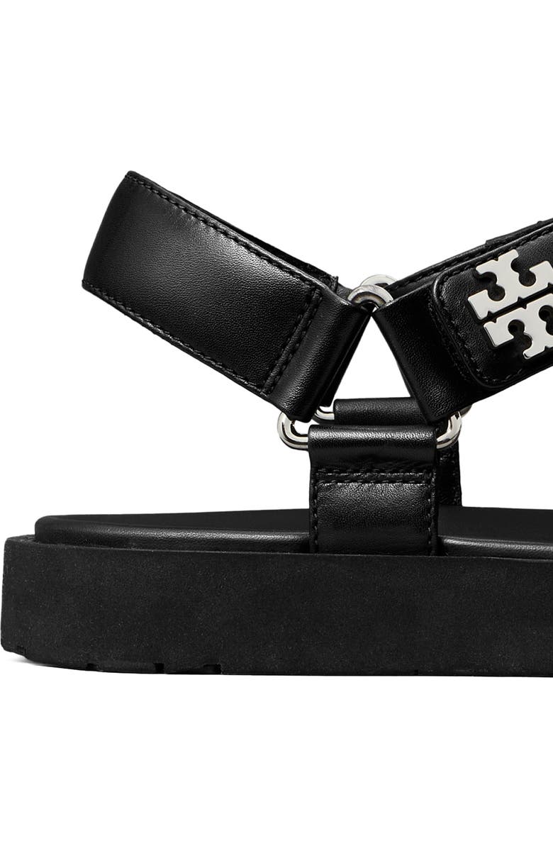 Tory Burch Kira Ankle Strap Sandal, Alternate, color, Perfect Black/Black