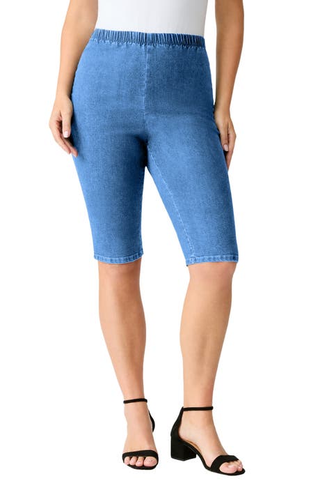 Plus Size Comfort Stretch Bermuda Jean Short (Plus)