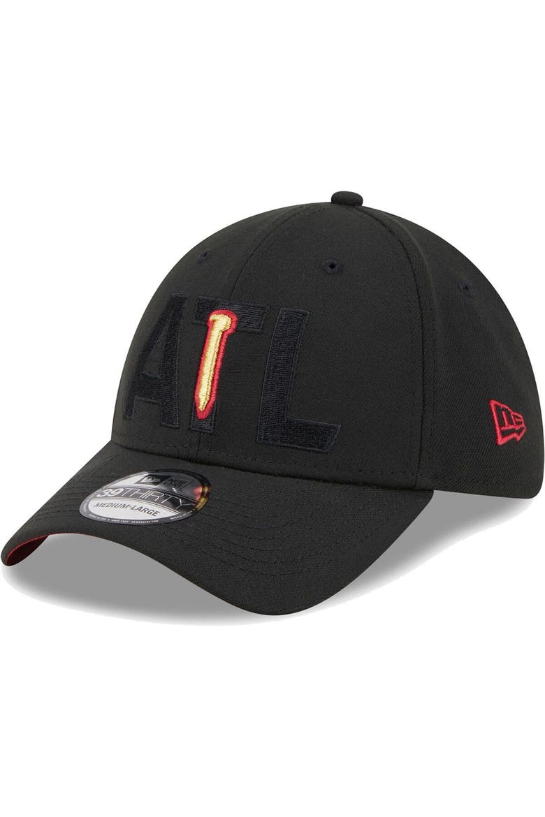 Men's New Era Black Atlanta United FC Kick Off 39THIRTY Flex Hat, Alternate, color, Black