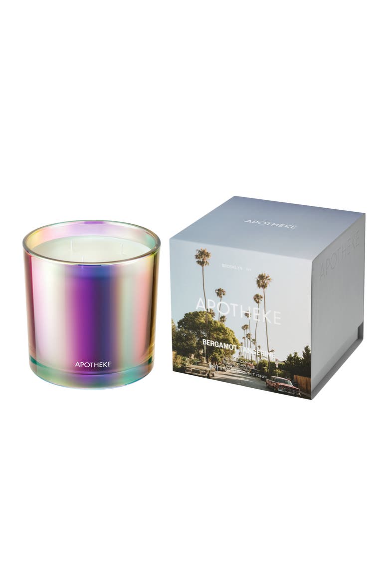 Bergamot Tangerine Three-Wick Scented Candle, Alternate, color, IRIDESCENT