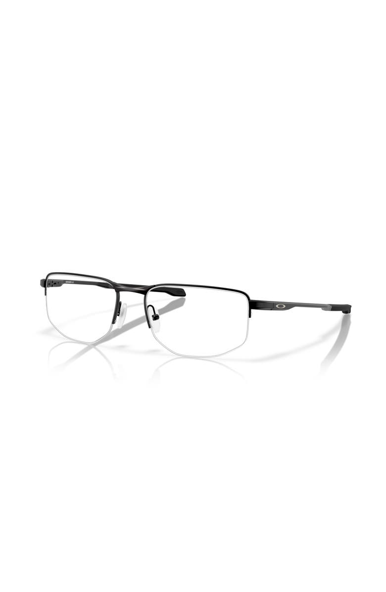 Oakley 56mm Rectangle optical glasses, Main, color, Black