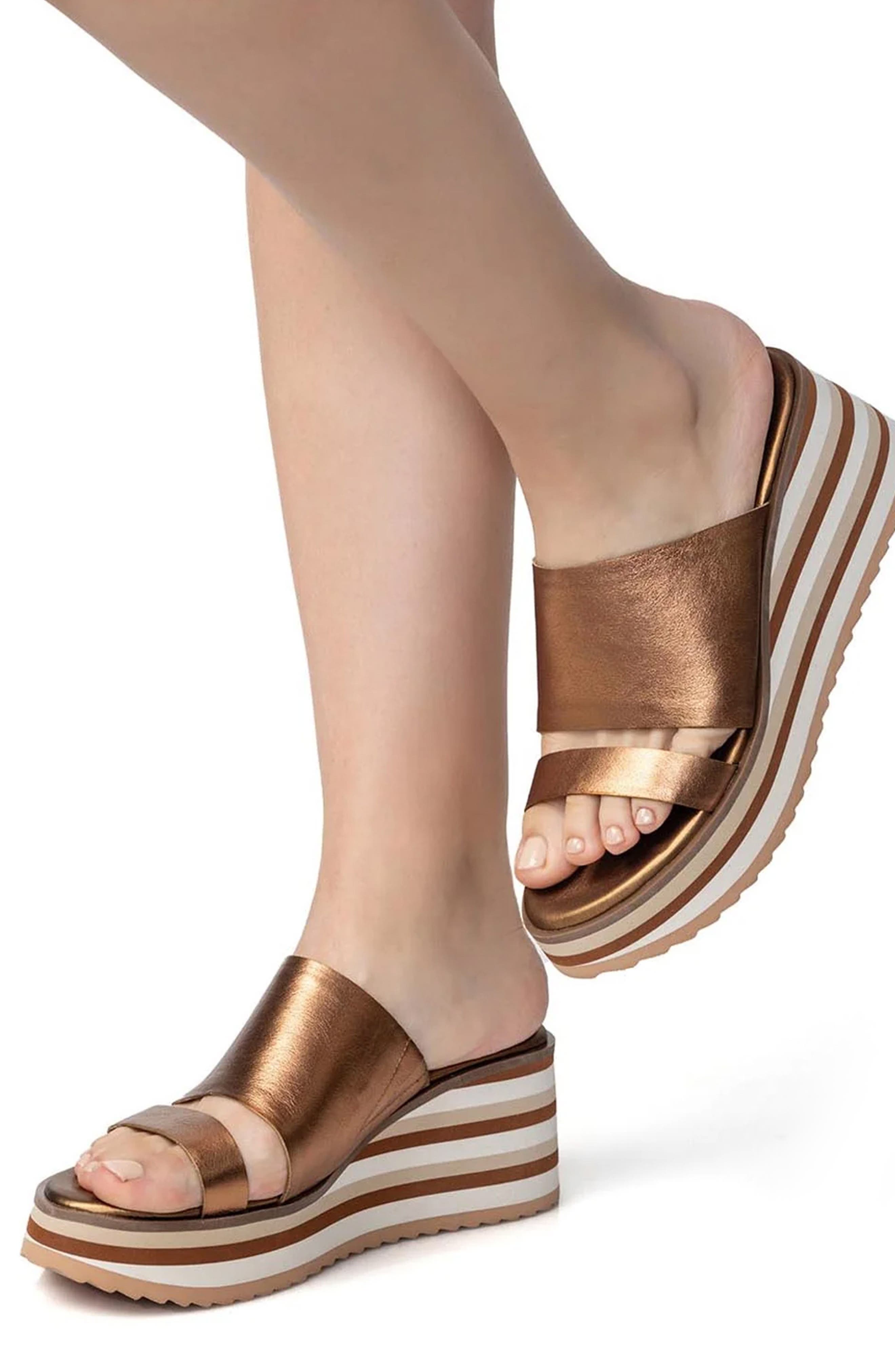 ANTELOPE Parisa Platform Wedge Sandal, Alternate, color, Bronze
