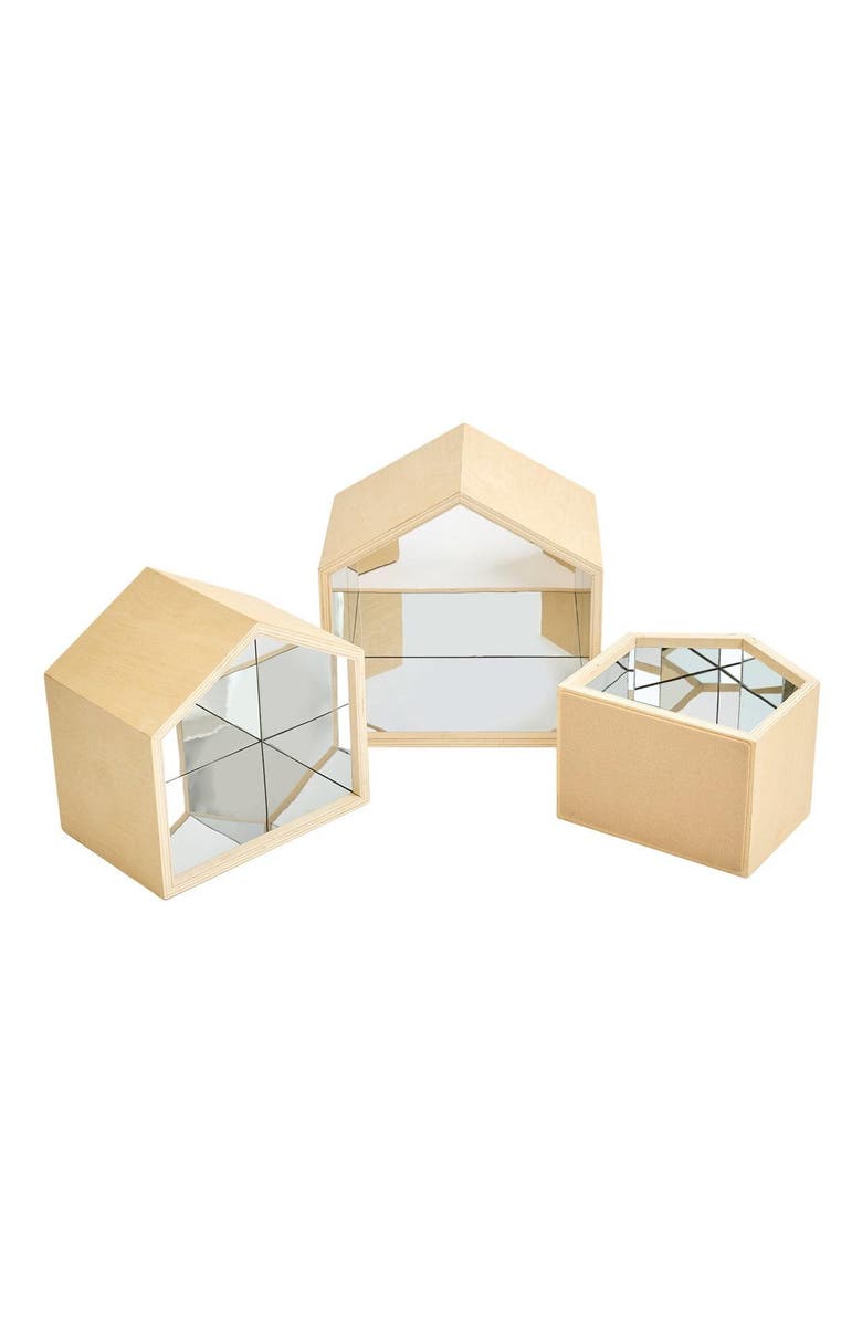 Kaplan Early Learning Company Nesting House Mirror Set, Alternate, color, Beige
