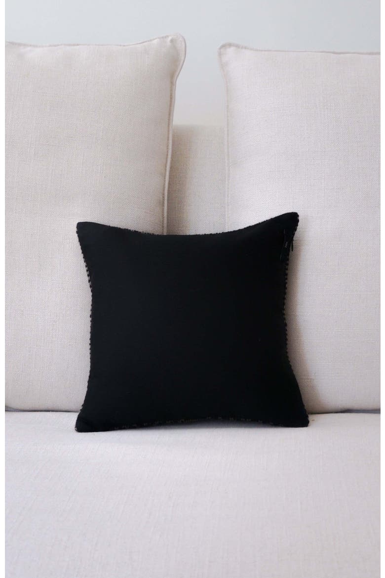 Chevron Pillow Small, Alternate, color, Pewter/Black