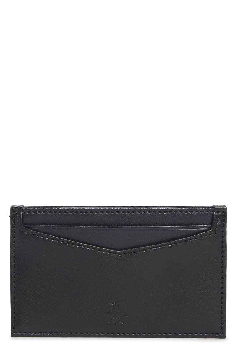 'V' Shaped Card Case, Main, color, BLACK