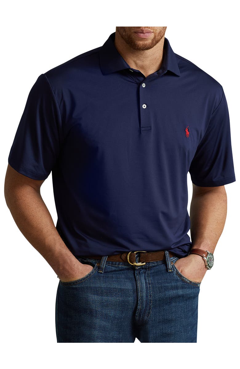 Polo Ralph Lauren Big & Tall Performance Polo Shirt, Main, color, French Navy