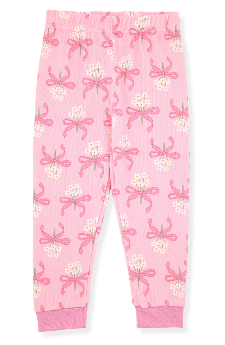 SLEEP ON IT Print Fitted Two-Piece Pajamas & Socks Set, Alternate, color, Pink