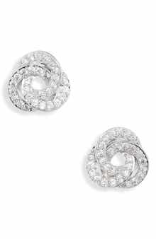 Nadri Jordan Love Knot Stud Earrings