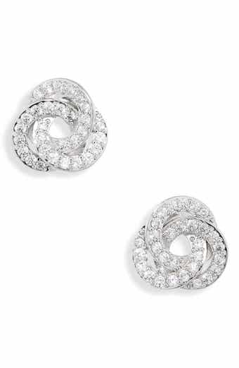 Nadri Jordan Love Knot Stud Earrings