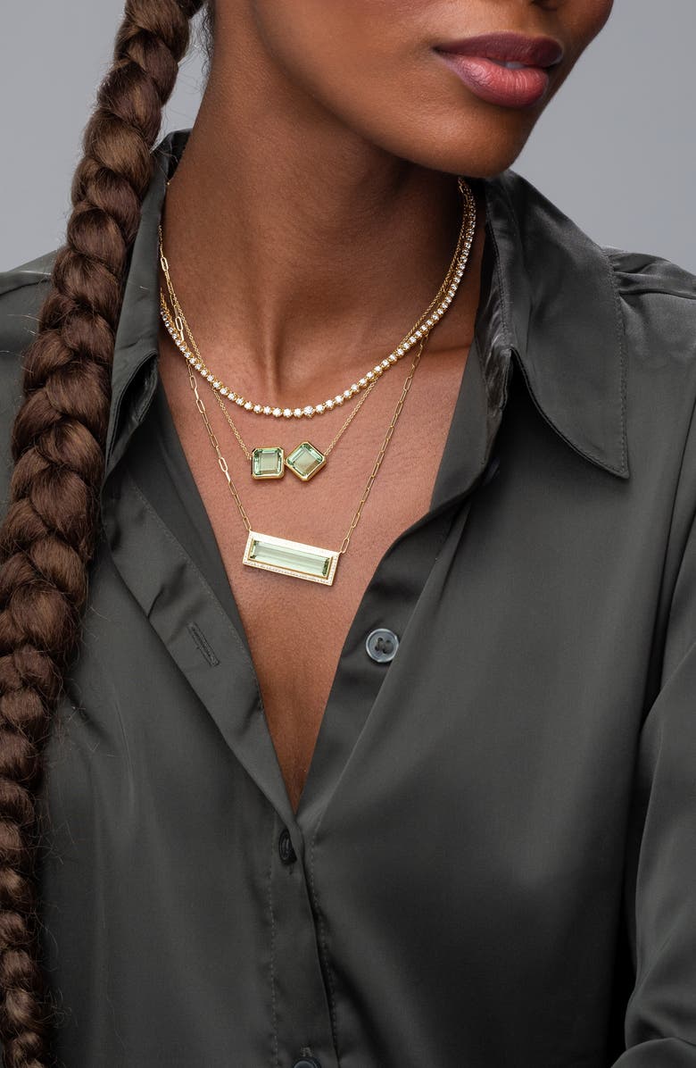 Bony Levy Prasiolite Pendant Necklace, Alternate, color, 18K Yellow Gold