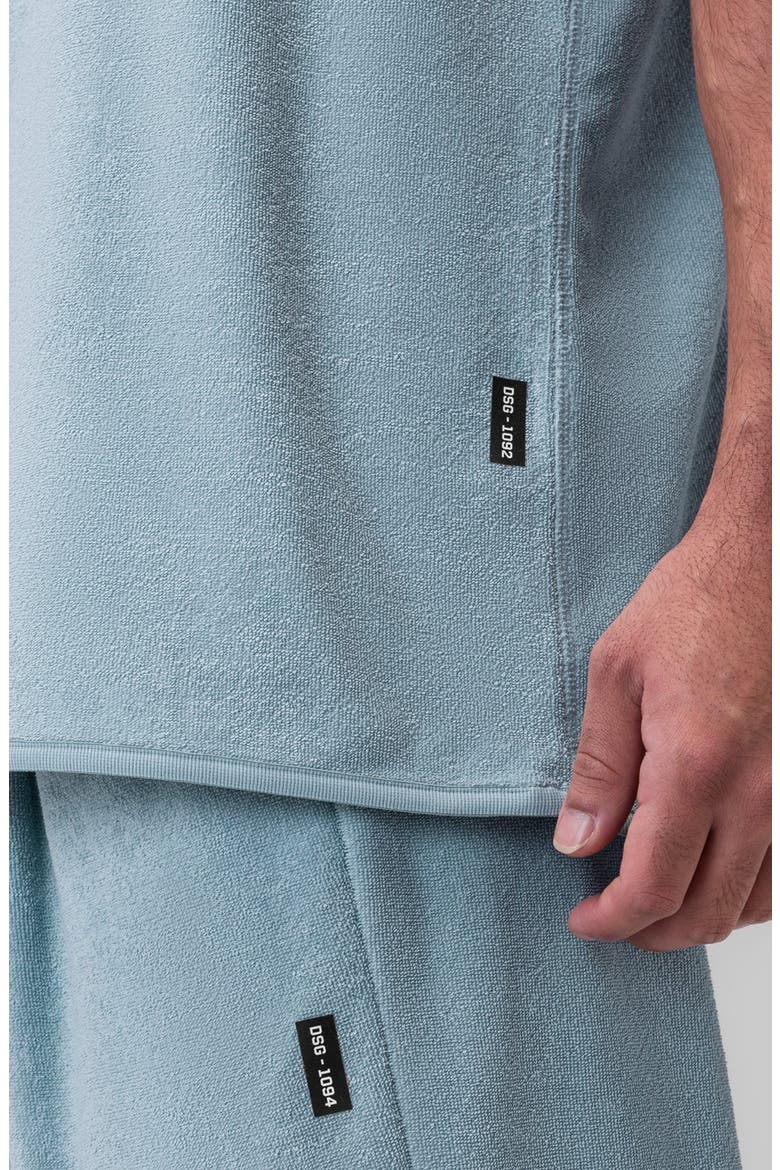 Towel Terry Cutoff Shirt, Alternate, color, Light Sky