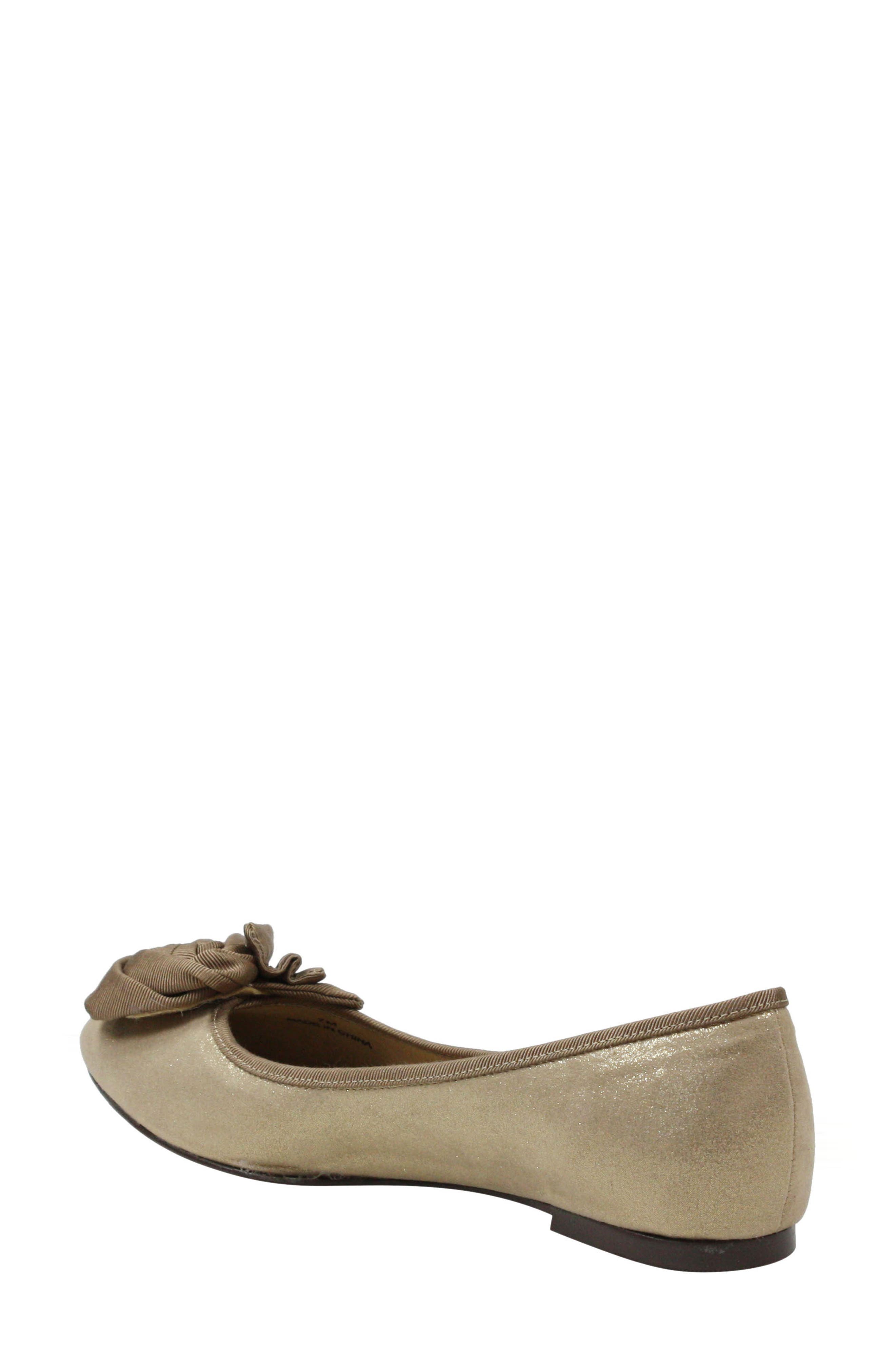 Baylynn Skimmer Flat, Alternate, color, GOLD SATIN