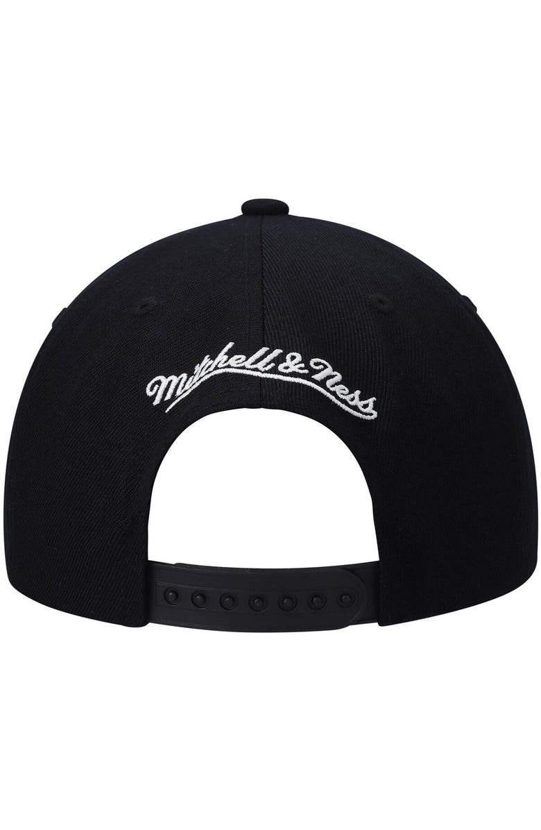 Mitchell & Ness Men's Mitchell & Ness Black Golden State Warriors Hardwood Classics Script 2.0 Snapback Hat, Alternate, color, Black