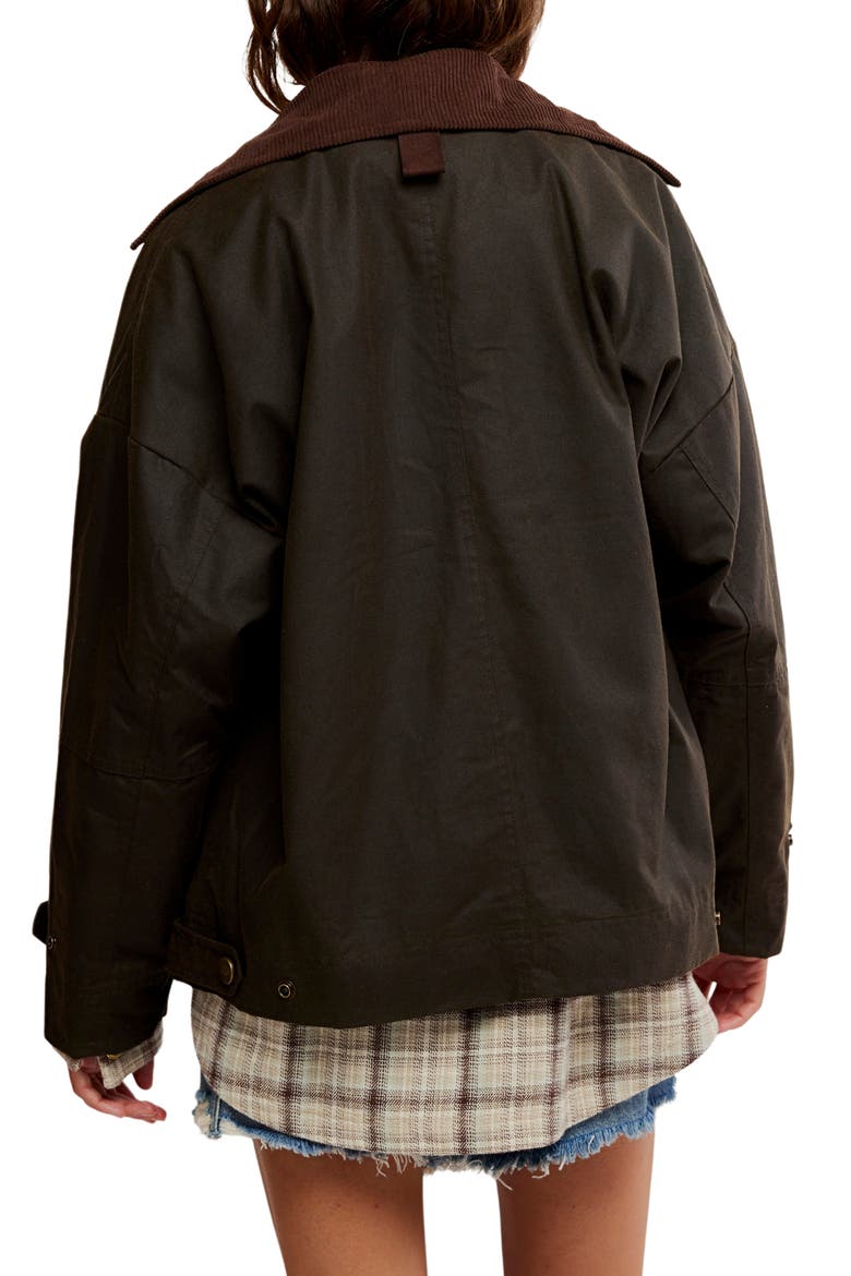Cori Waxed Cotton Jacket, Alternate, color, OLIVE