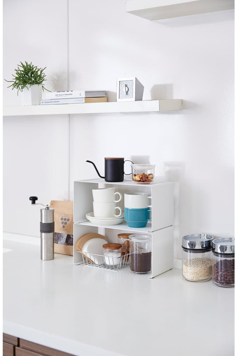 Stackable Countertop Shelf, Alternate, color, WHITE