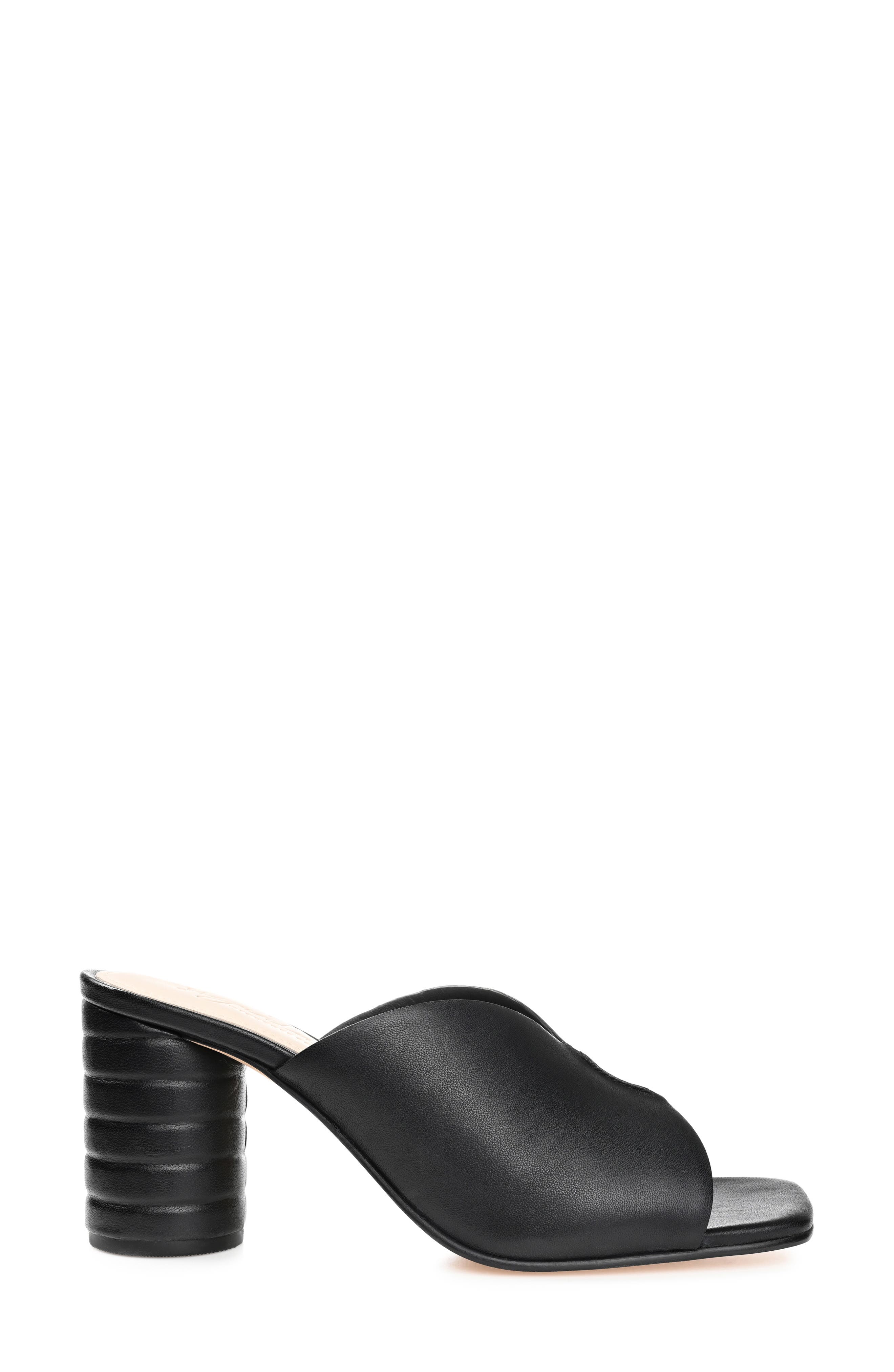 Journee Signature Karah Sculpted Ribbed Block Heel Sandal, Alternate, color, 