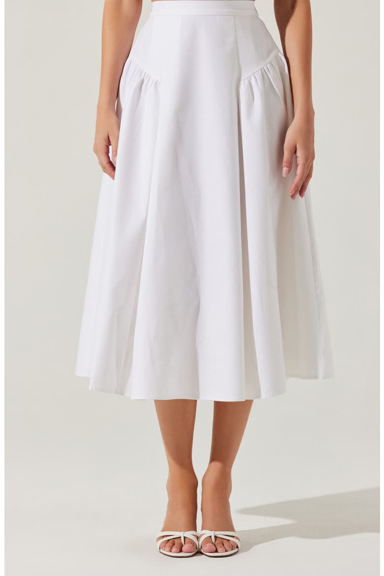Laila Midi Skirt, Alternate, color, WHITE