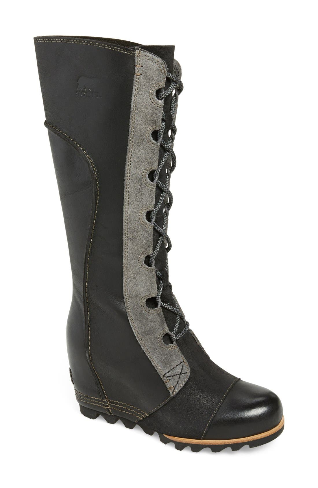 SOREL 'Cate the Great' Waterproof Wedge Boot, Main, color, 