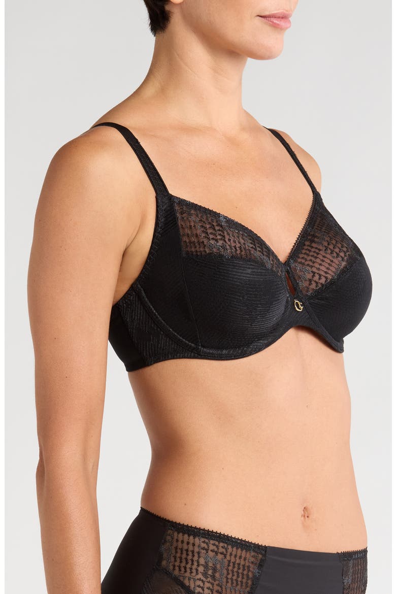 Intrigue Full Support Underwire Bra, Alternate, color, BLACK-11