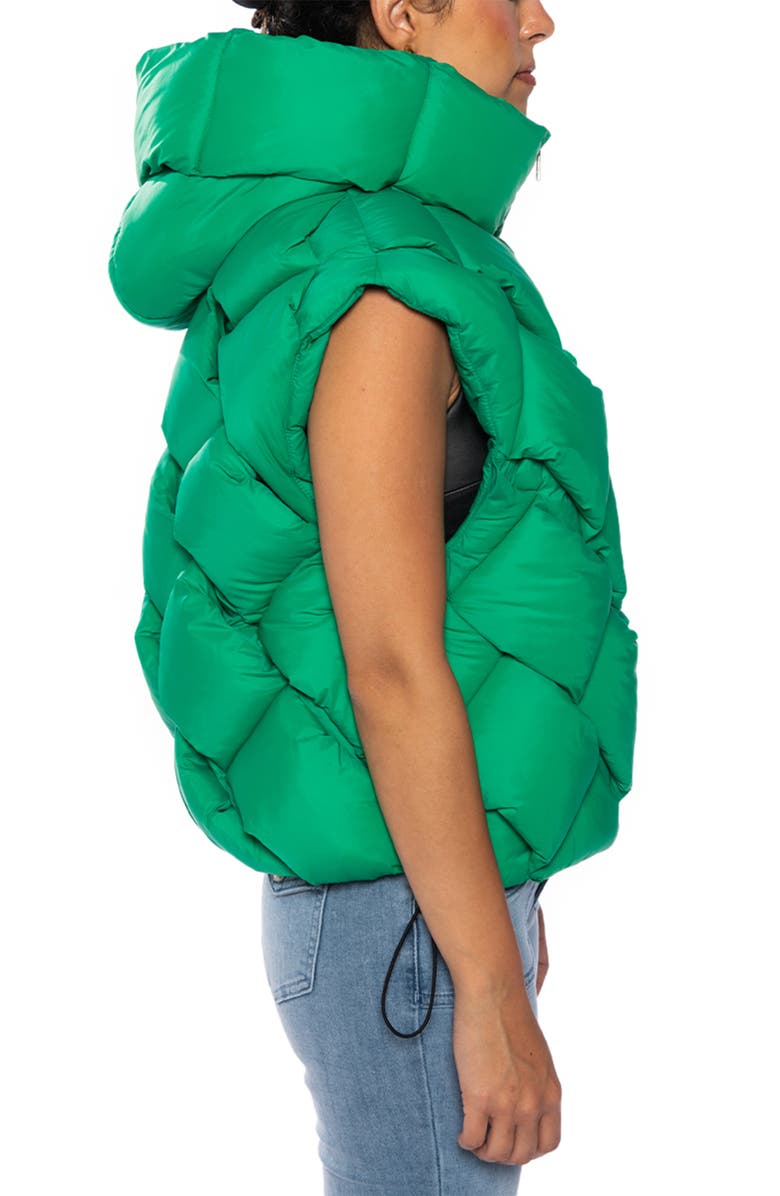 AZALEA WANG Braided Hooded Puffer Vest, Alternate, color,