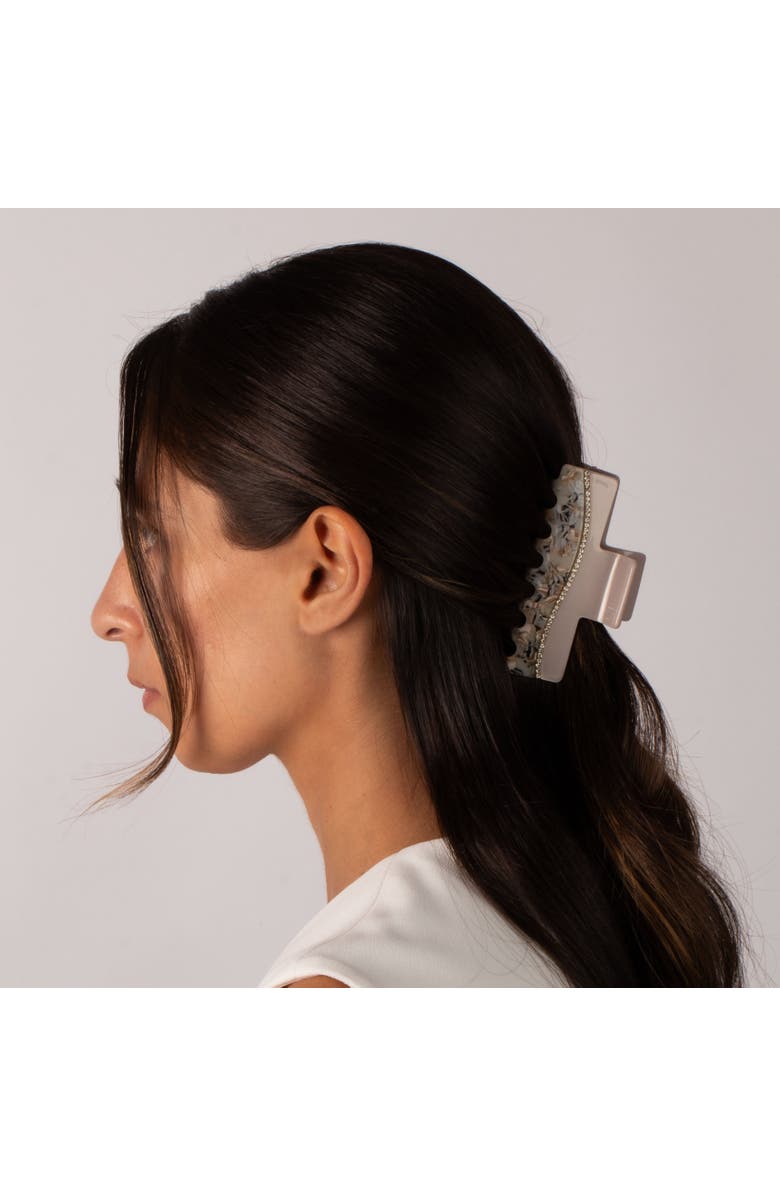 BY ADINA EDEN Rhinestone Two Tone Stone Large Claw Clip, Alternate, color, 