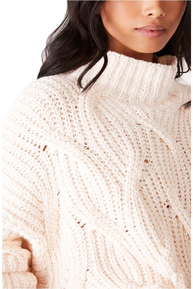 Seasons Change Funnel Neck Sweater, Alternate, color, ALABASTER