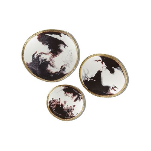 Lunares Bianco Nero Platter In White