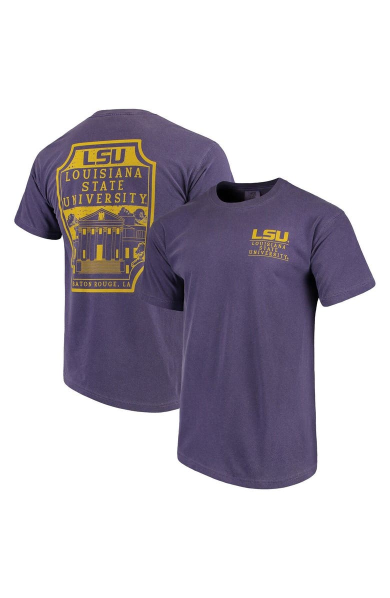 IMAGE ONE Men's Purple LSU Tigers Comfort Colors Campus Icon T-Shirt, Main, color, 
