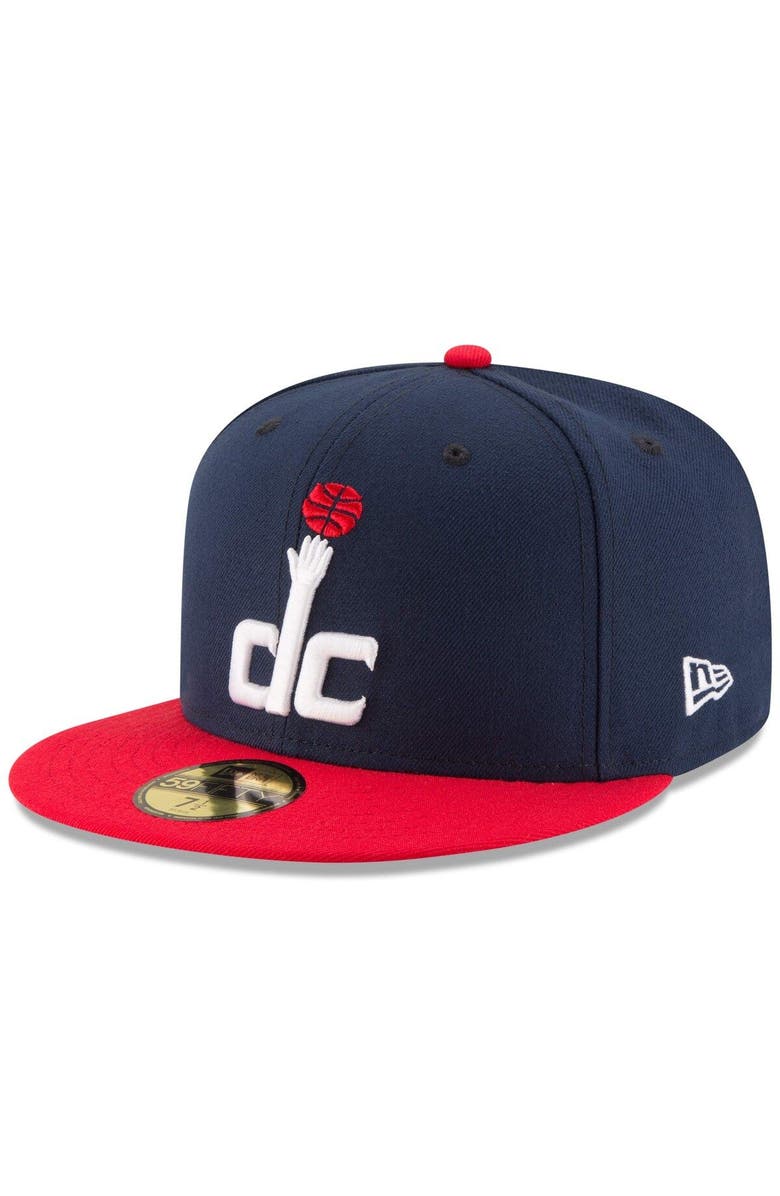 New Era Men's New Era Navy/Red Washington Wizards Official Team Color 2Tone 59FIFTY Fitted Hat, Main, color, Navy
