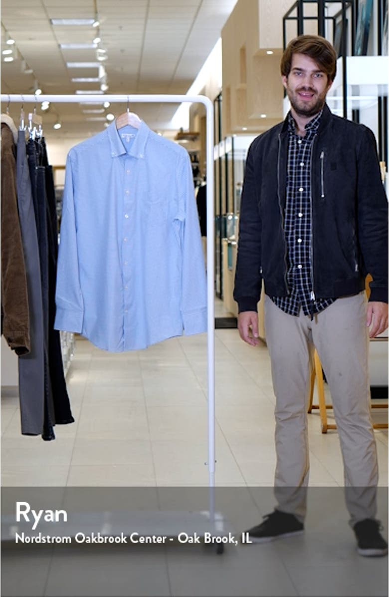 Cranbrook Check Performance Poplin Button-Down Shirt, sales video thumbnail