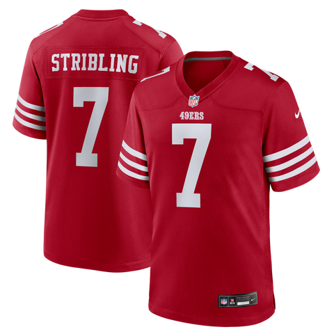 Men's Nike De'Zhaun Stribling Scarlet San Francisco 49ers Game Jersey