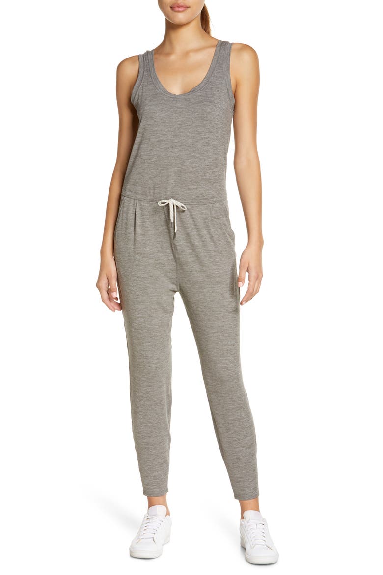 Lux Harem Jumpsuit, Main, color, HEATHER GREY