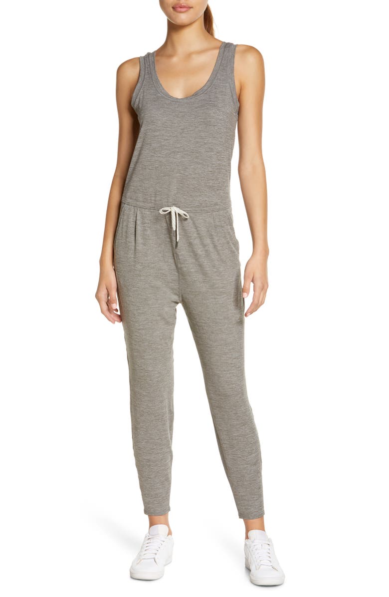Vuori Lux Harem Jumpsuit, Main, color, Heather Grey