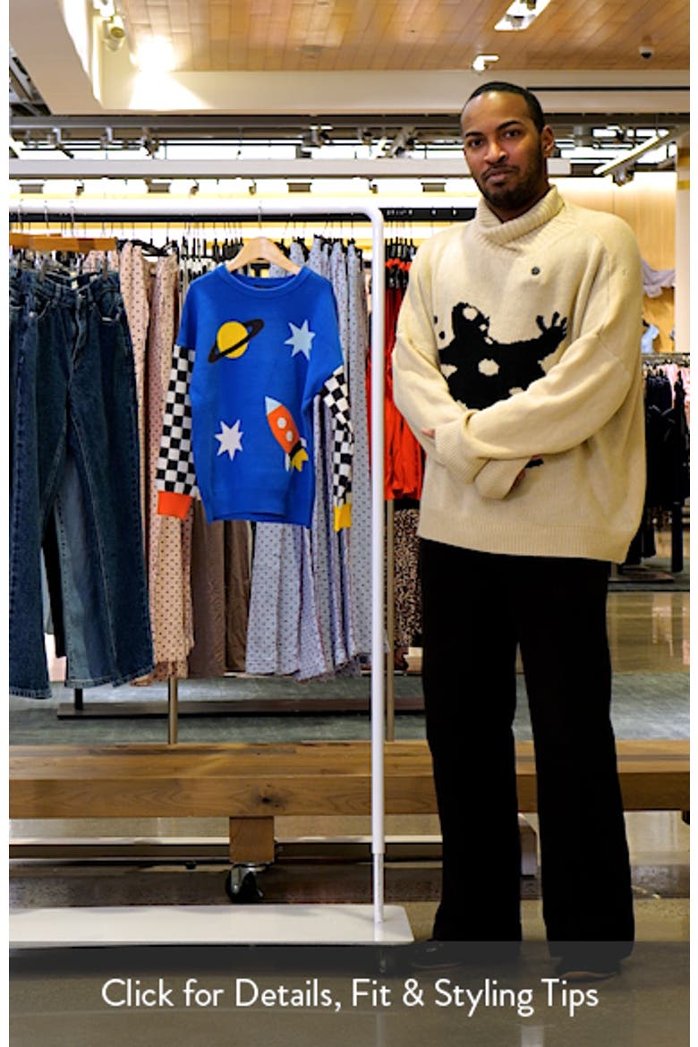 Kids' Space Race Cotton Crewneck Sweater video