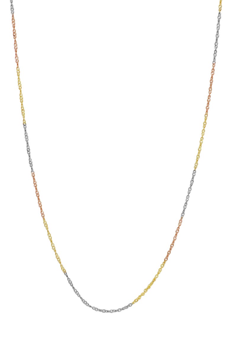 BLG 14K Gold Chain Necklace (Nordstrom Exclusive), Main, color, 14K WHITE YELLOW ROSE GOLD