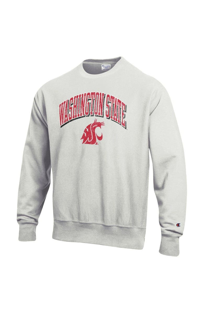 Champion Men's Champion Gray Washington State Cougars Arch Over Logo Reverse Weave Pullover Sweatshirt, Alternate, color, Heather Gray