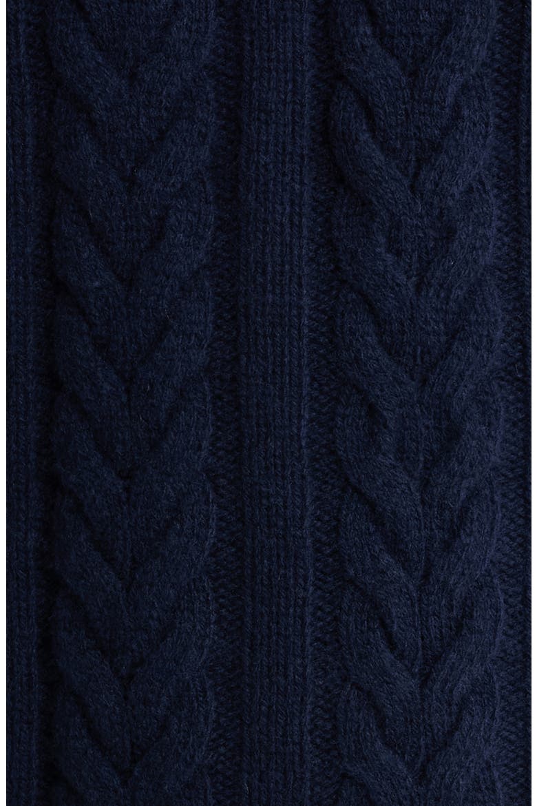 Crown Crafted Cable Quarter Zip Sweater, Alternate, color, NAVY