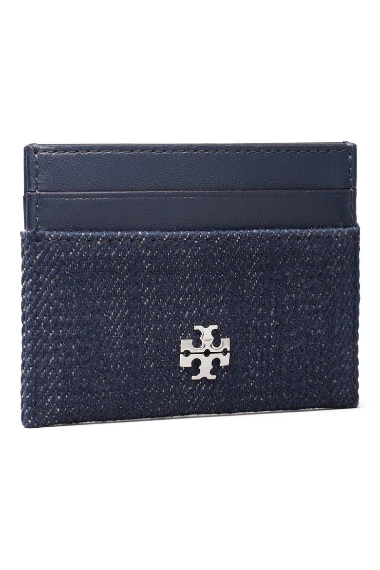 Charlie Denim Card Case, Alternate, color, MIDNIGHT