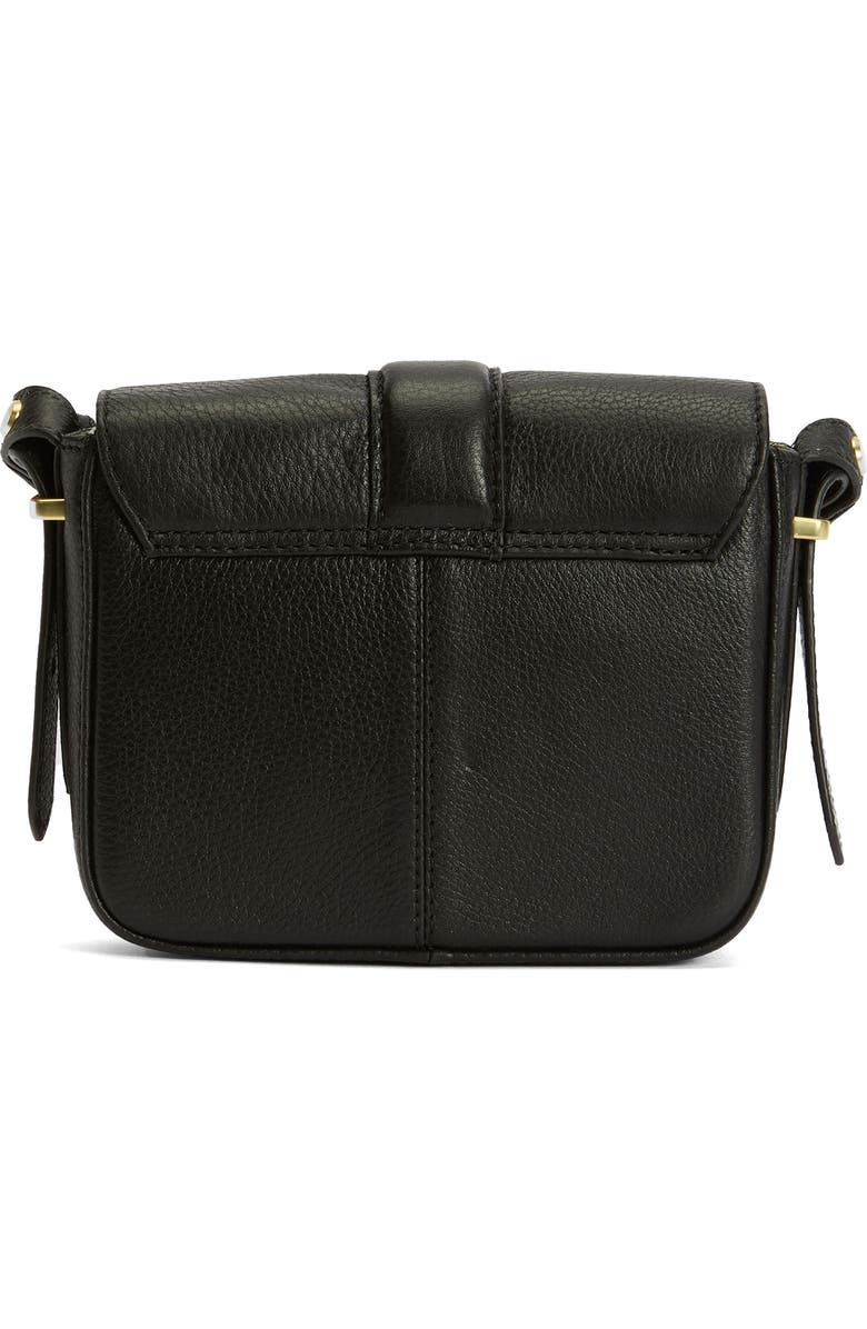 Barbour Mini Rosa Leather Crossbody Bag, Alternate, color, Black