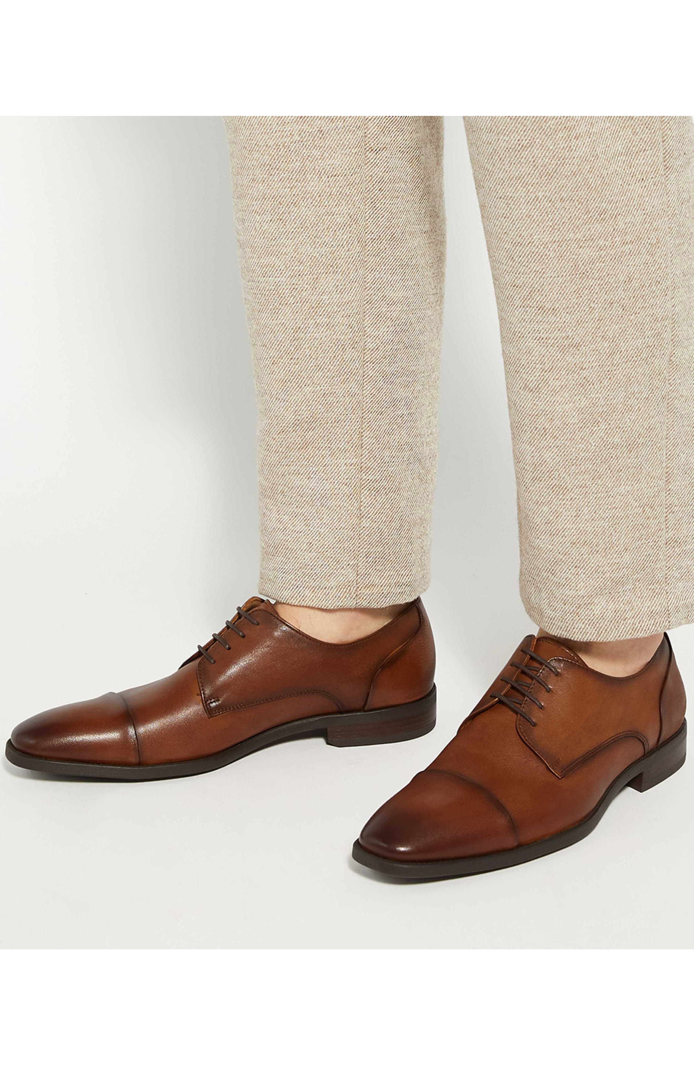Suffix Flexi Plain Toe Oxford, Alternate, color, DARK TAN