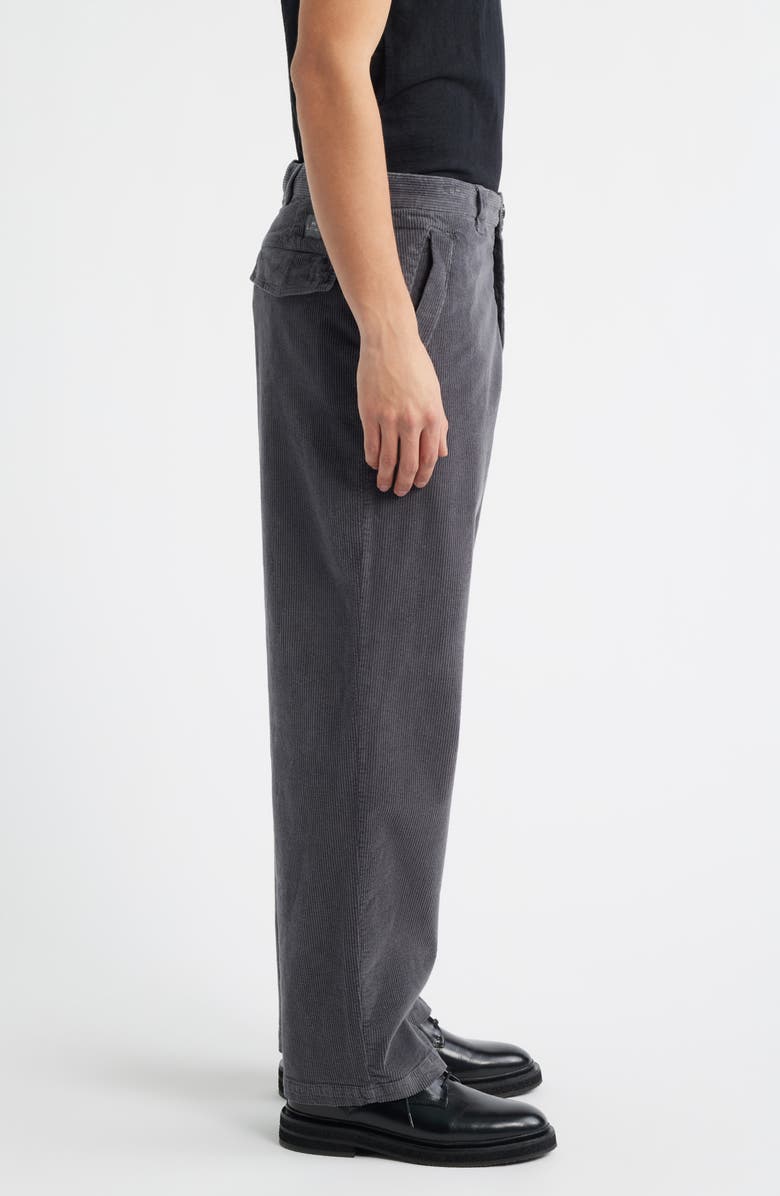 PS Paul Smith Stretch Organic Cotton Corduroy Workwear Chinos, Alternate, color, Slate