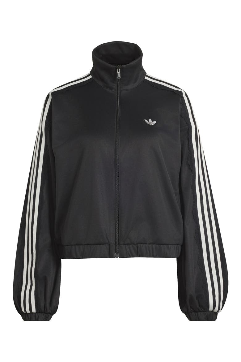 Lace Oversized Archive Track Top, Alternate, color, BLACK