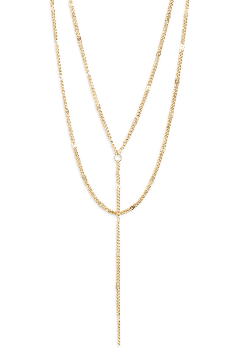 Demi Fine Layered Y-Necklace, Alternate, color, GOLD