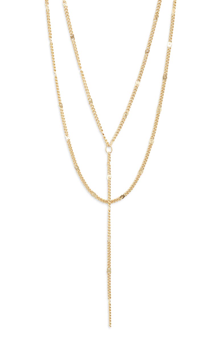 Chelsea28 Demi Fine Layered Y-Necklace, Main, color, Gold